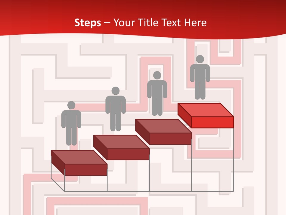 A Red And White Maze Powerpoint Presentation PowerPoint Template