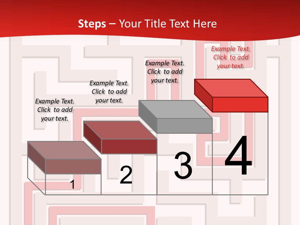 A Red And White Maze Powerpoint Presentation PowerPoint Template