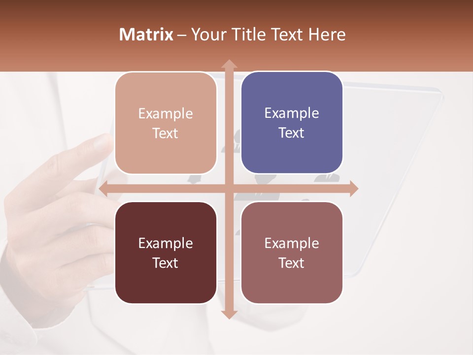 A Person Holding A Tablet With A Group Of People On It PowerPoint Template