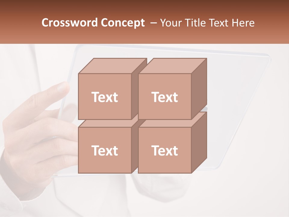 A Person Holding A Tablet With A Group Of People On It PowerPoint Template