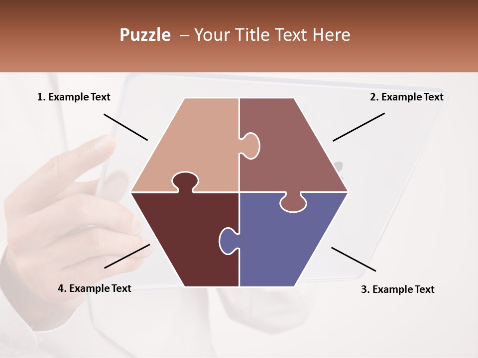 A Person Holding A Tablet With A Group Of People On It PowerPoint Template
