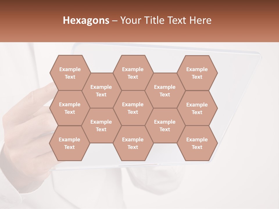 A Person Holding A Tablet With A Group Of People On It PowerPoint Template