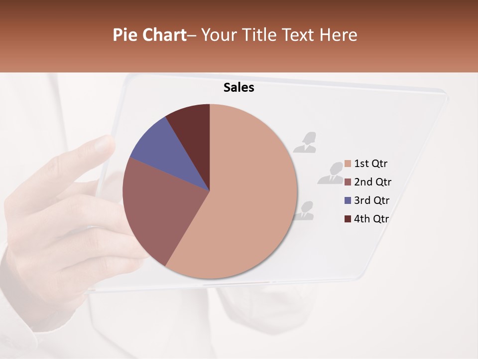 A Person Holding A Tablet With A Group Of People On It PowerPoint Template