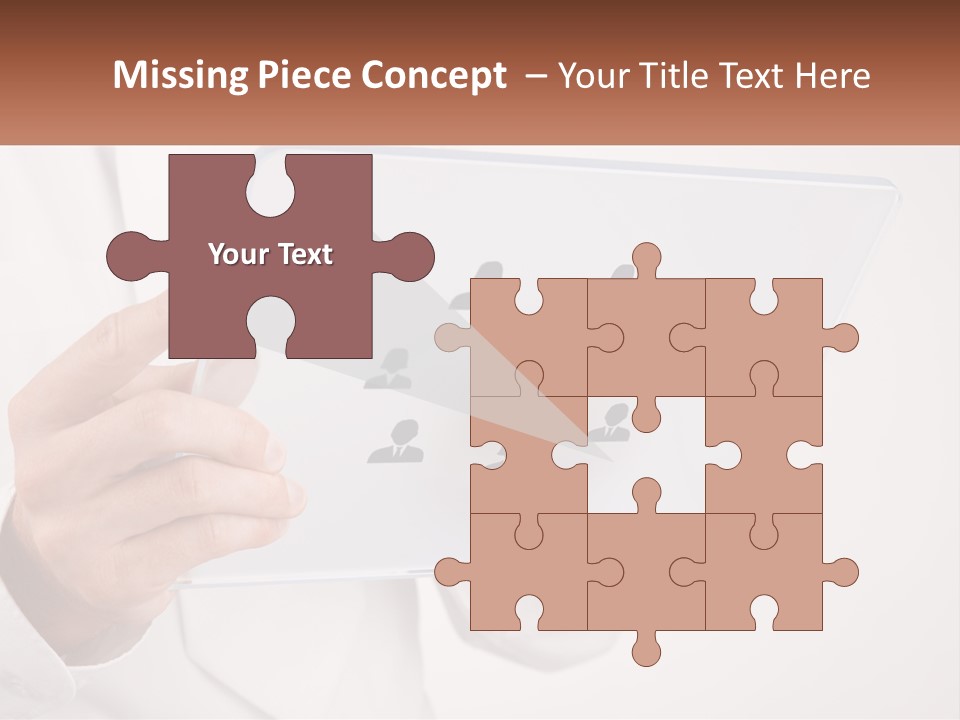 A Person Holding A Tablet With A Group Of People On It PowerPoint Template