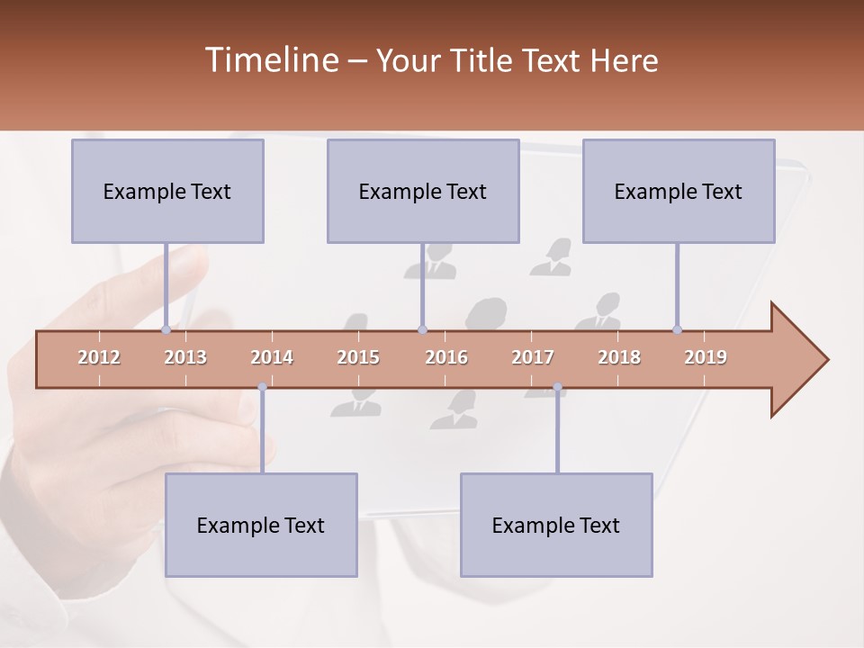 A Person Holding A Tablet With A Group Of People On It PowerPoint Template