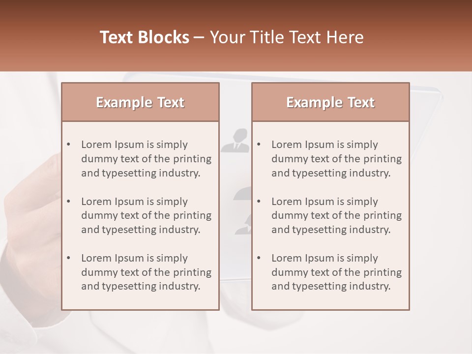A Person Holding A Tablet With A Group Of People On It PowerPoint Template