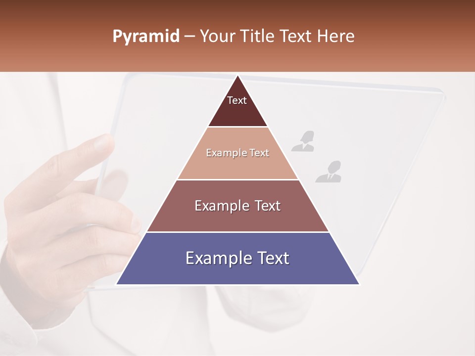 A Person Holding A Tablet With A Group Of People On It PowerPoint Template