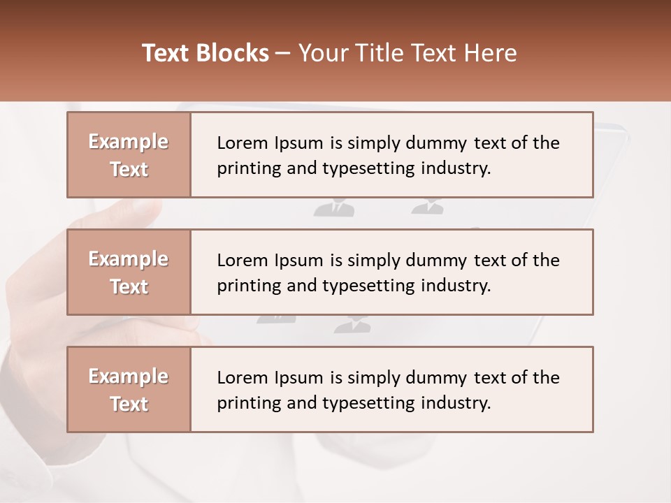 A Person Holding A Tablet With A Group Of People On It PowerPoint Template