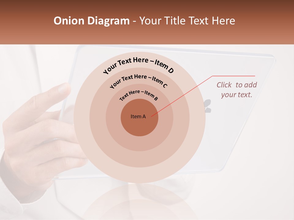 A Person Holding A Tablet With A Group Of People On It PowerPoint Template