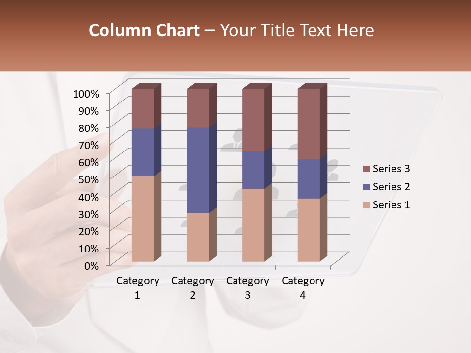 A Person Holding A Tablet With A Group Of People On It PowerPoint Template