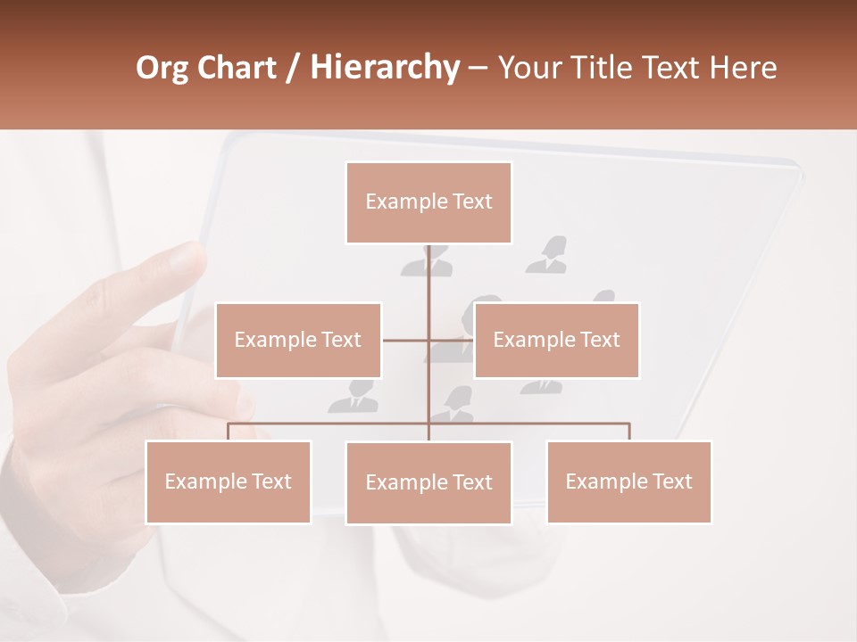 A Person Holding A Tablet With A Group Of People On It PowerPoint Template