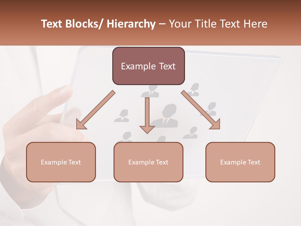 A Person Holding A Tablet With A Group Of People On It PowerPoint Template