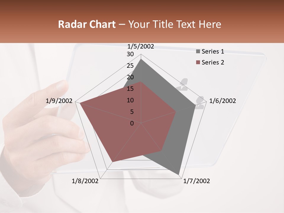 A Person Holding A Tablet With A Group Of People On It PowerPoint Template
