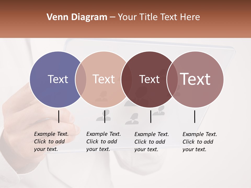 A Person Holding A Tablet With A Group Of People On It PowerPoint Template