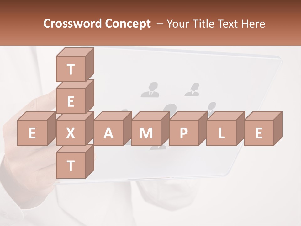 A Person Holding A Tablet With A Group Of People On It PowerPoint Template