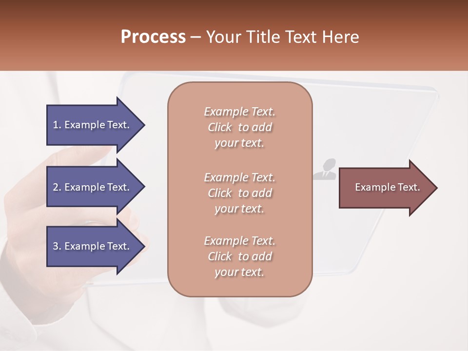 A Person Holding A Tablet With A Group Of People On It PowerPoint Template
