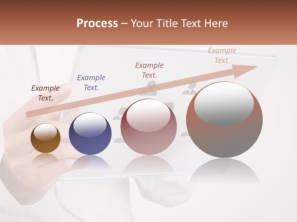 A Person Holding A Tablet With A Group Of People On It PowerPoint Template