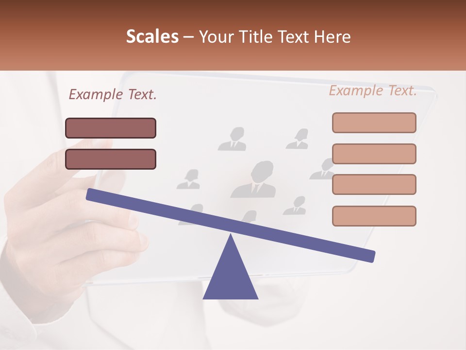 A Person Holding A Tablet With A Group Of People On It PowerPoint Template