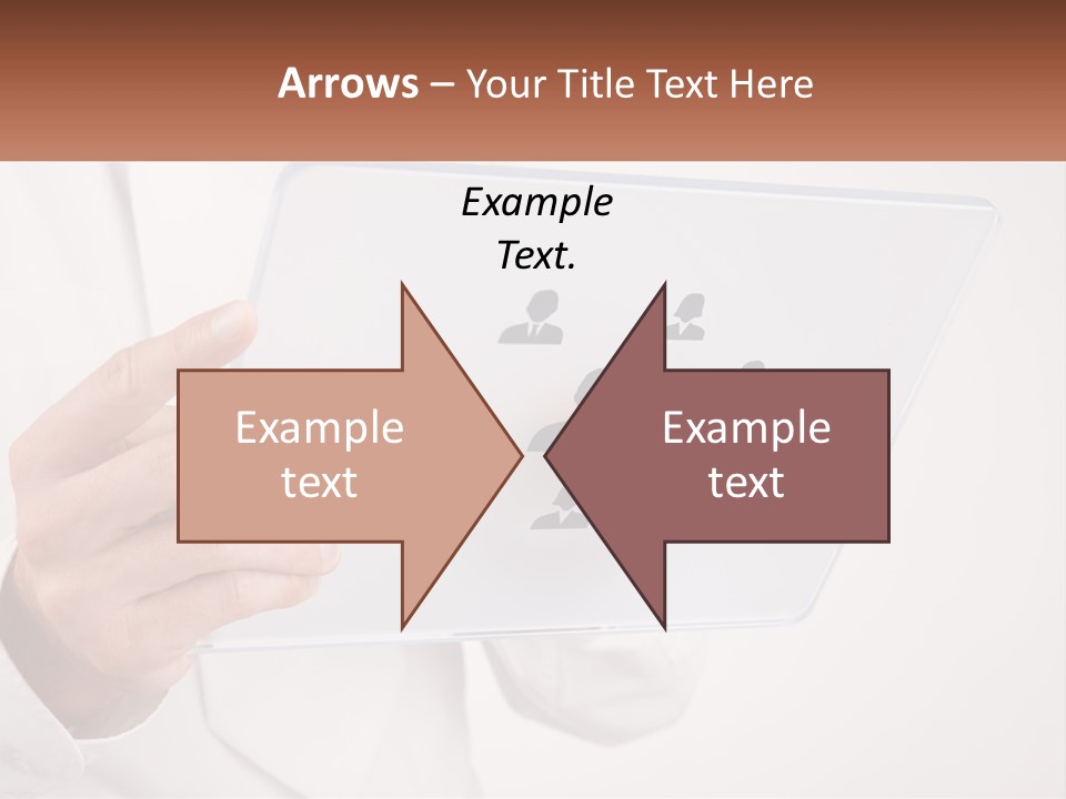 A Person Holding A Tablet With A Group Of People On It PowerPoint Template