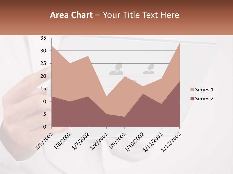 A Person Holding A Tablet With A Group Of People On It PowerPoint Template