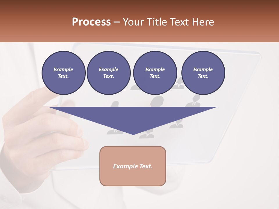 A Person Holding A Tablet With A Group Of People On It PowerPoint Template