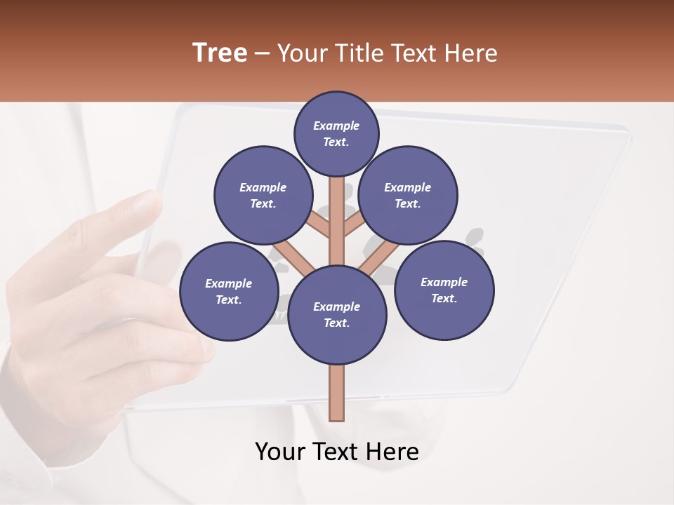 A Person Holding A Tablet With A Group Of People On It PowerPoint Template