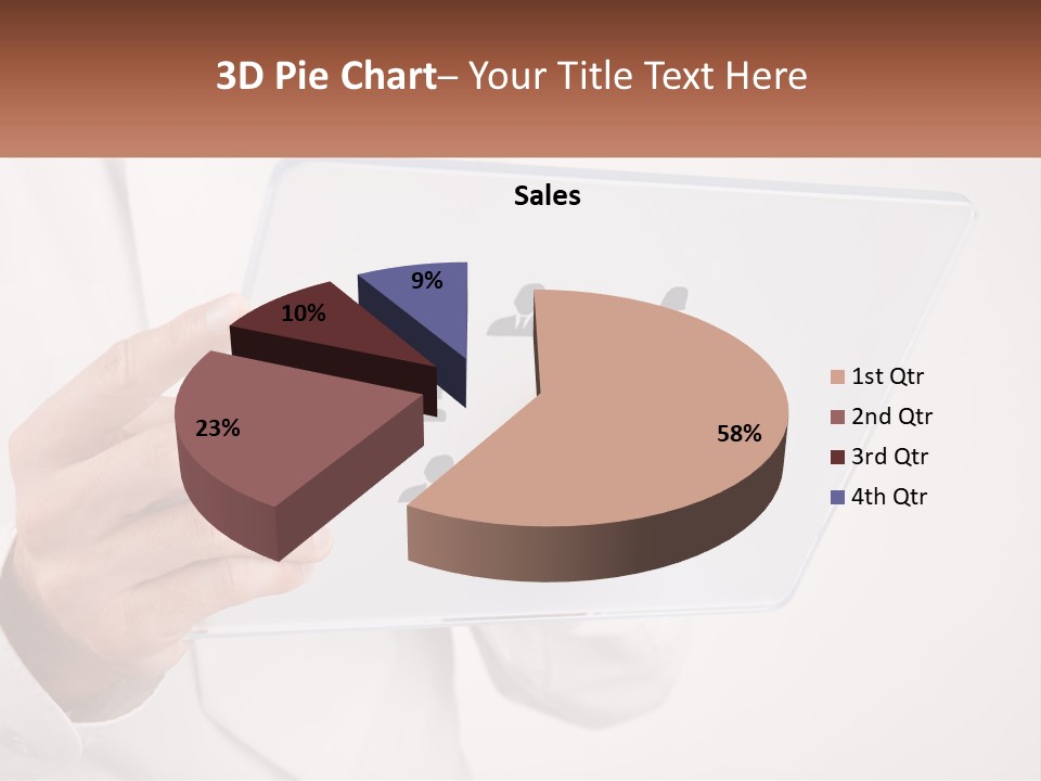 A Person Holding A Tablet With A Group Of People On It PowerPoint Template