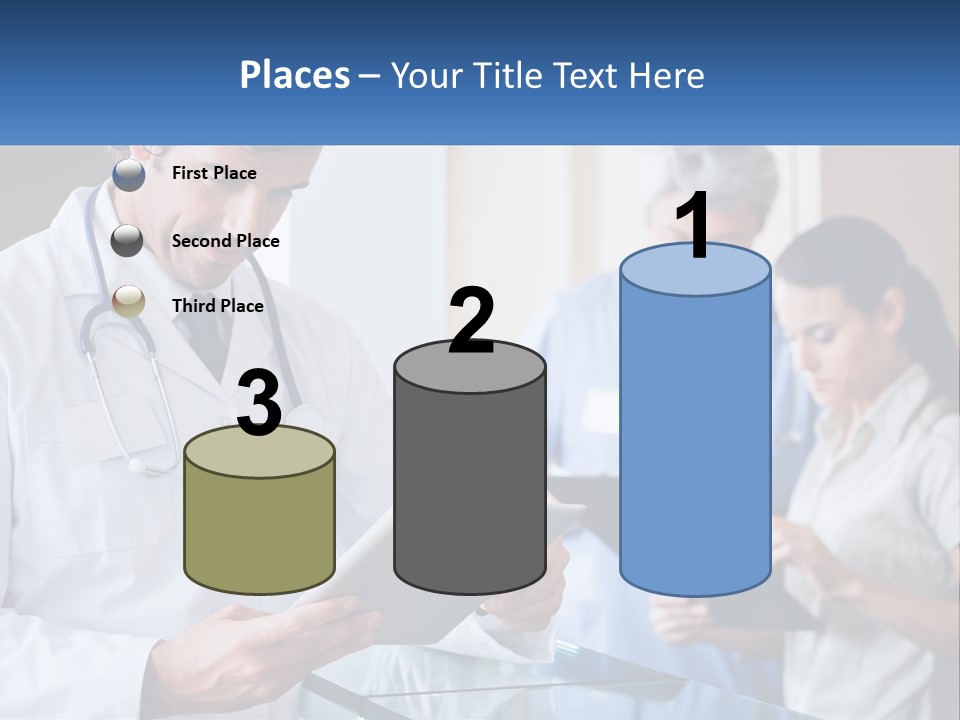 A Doctor Is Looking At Something On A Tablet PowerPoint Template