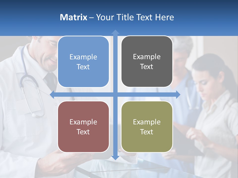 A Doctor Is Looking At Something On A Tablet PowerPoint Template