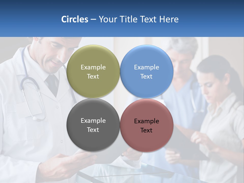 A Doctor Is Looking At Something On A Tablet PowerPoint Template