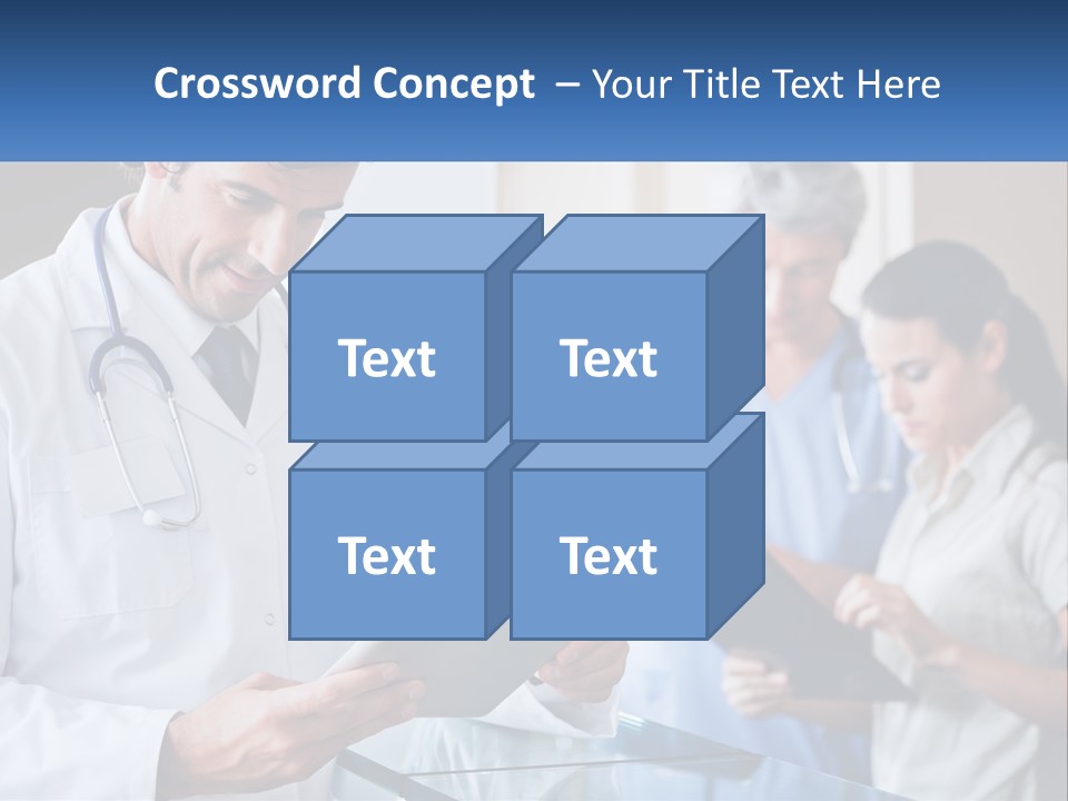 A Doctor Is Looking At Something On A Tablet PowerPoint Template
