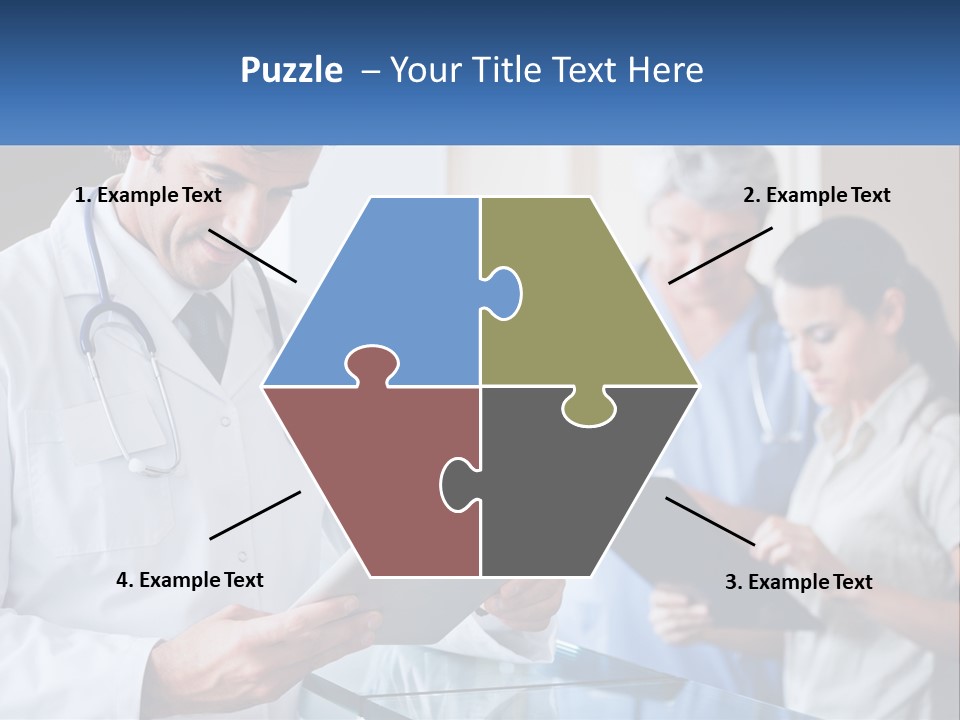 A Doctor Is Looking At Something On A Tablet PowerPoint Template