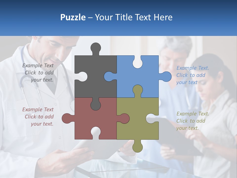 A Doctor Is Looking At Something On A Tablet PowerPoint Template