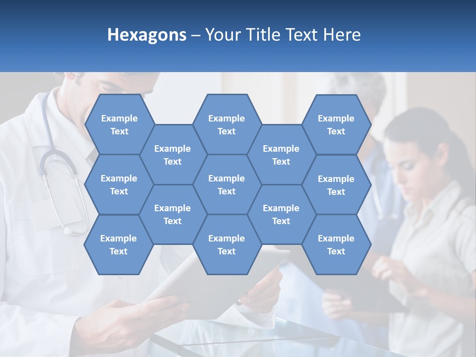 A Doctor Is Looking At Something On A Tablet PowerPoint Template