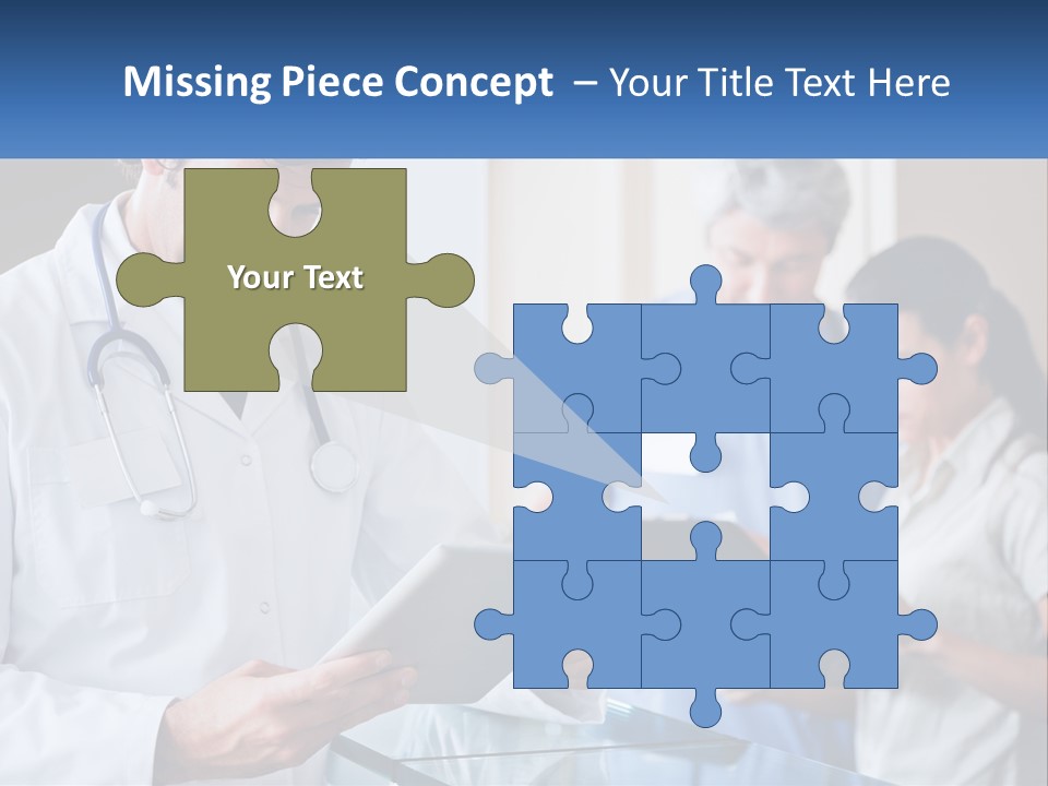 A Doctor Is Looking At Something On A Tablet PowerPoint Template