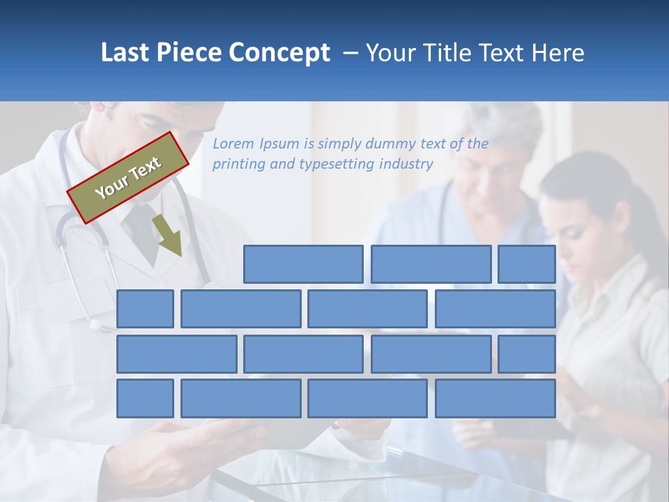 A Doctor Is Looking At Something On A Tablet PowerPoint Template
