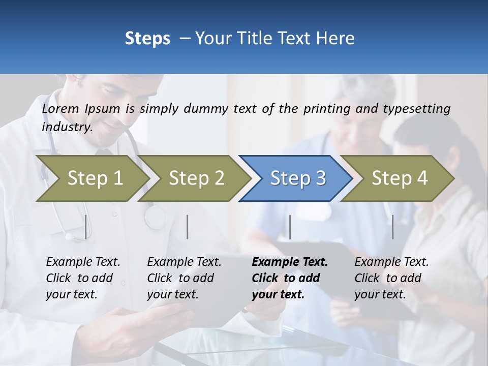 A Doctor Is Looking At Something On A Tablet PowerPoint Template
