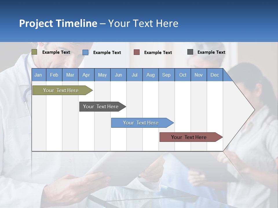 A Doctor Is Looking At Something On A Tablet PowerPoint Template