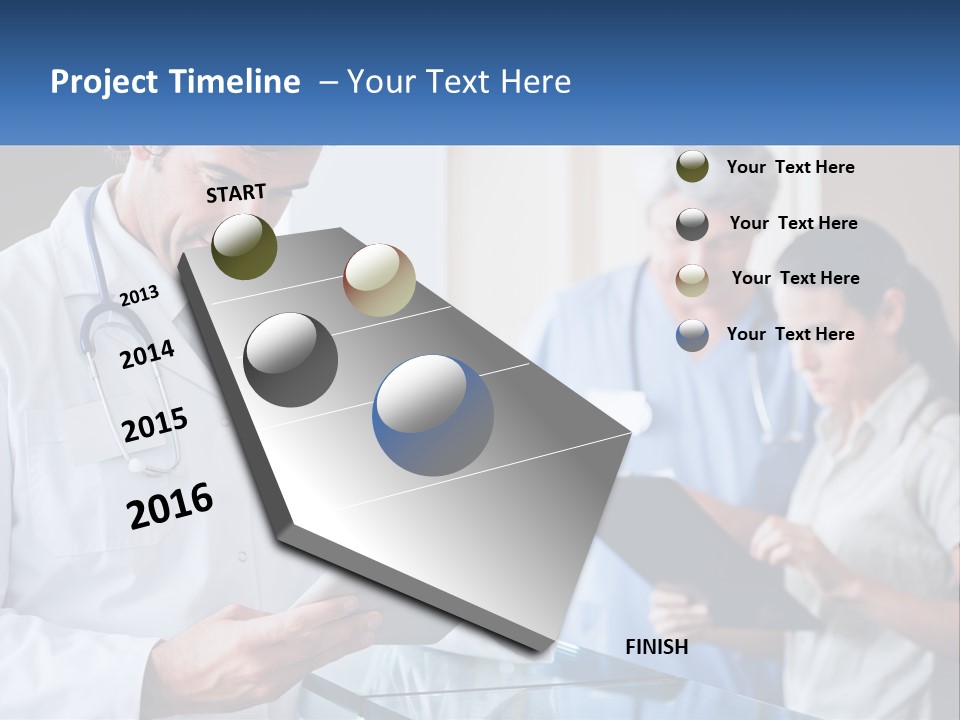 A Doctor Is Looking At Something On A Tablet PowerPoint Template