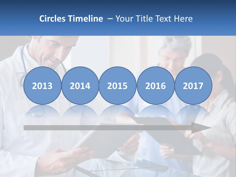 A Doctor Is Looking At Something On A Tablet PowerPoint Template