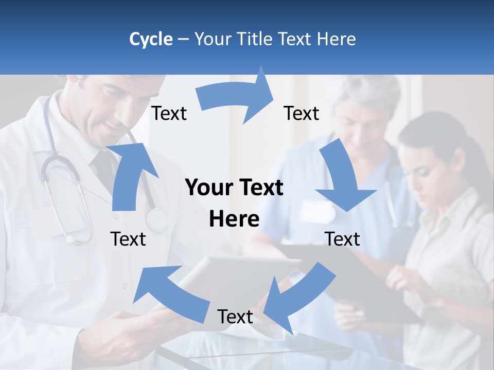 A Doctor Is Looking At Something On A Tablet PowerPoint Template