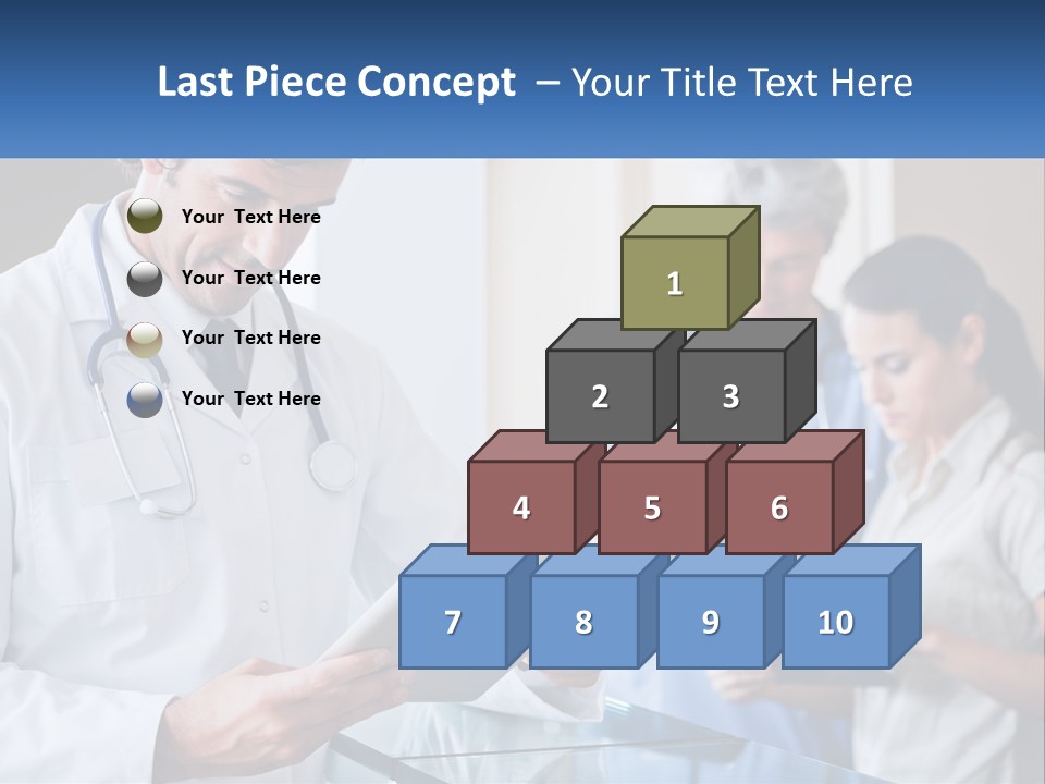 A Doctor Is Looking At Something On A Tablet PowerPoint Template