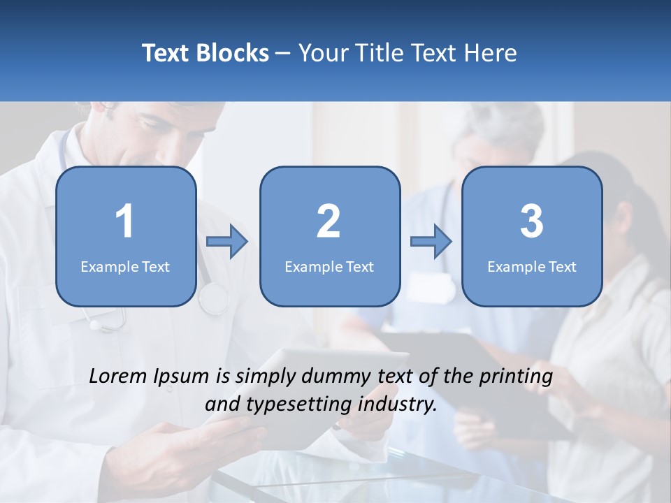 A Doctor Is Looking At Something On A Tablet PowerPoint Template