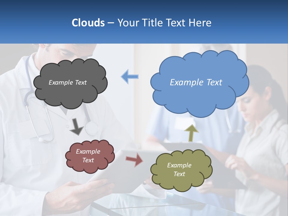 A Doctor Is Looking At Something On A Tablet PowerPoint Template