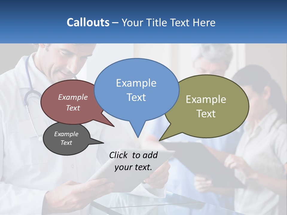 A Doctor Is Looking At Something On A Tablet PowerPoint Template