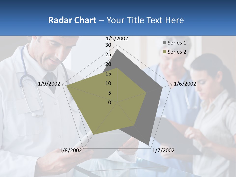 A Doctor Is Looking At Something On A Tablet PowerPoint Template