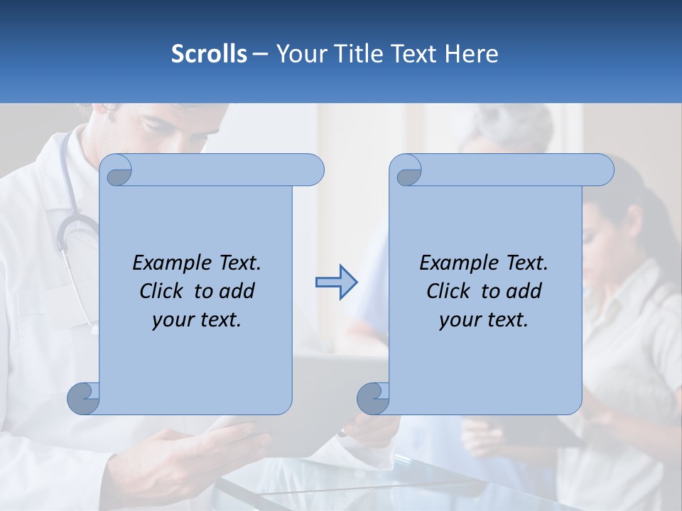 A Doctor Is Looking At Something On A Tablet PowerPoint Template