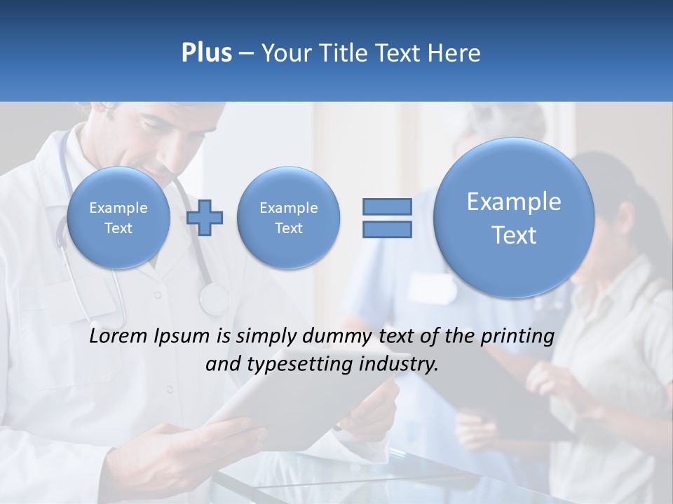 A Doctor Is Looking At Something On A Tablet PowerPoint Template