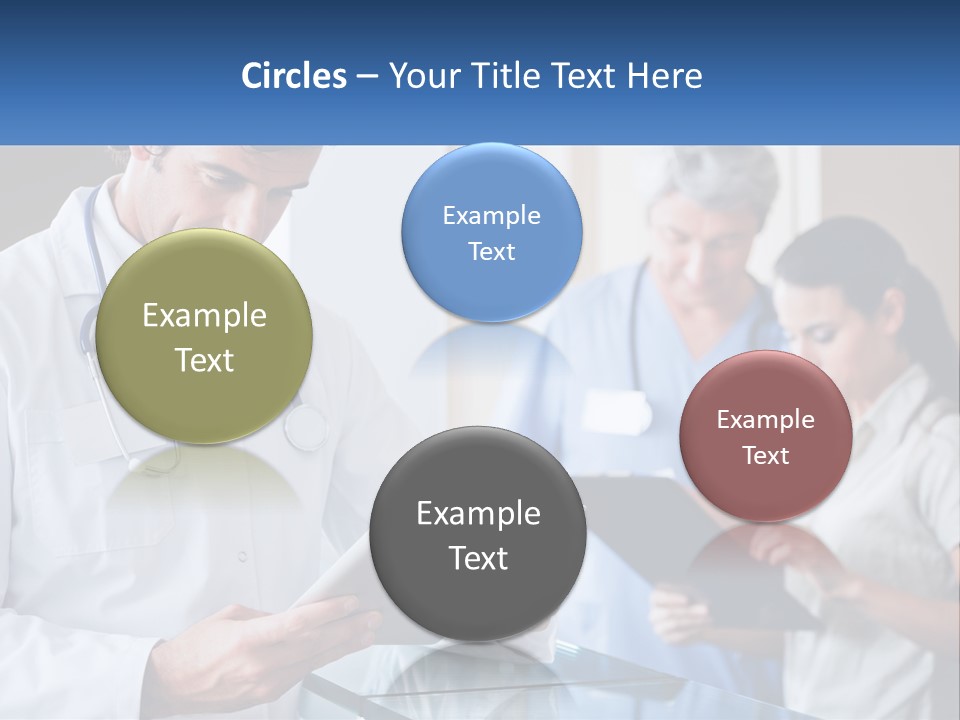 A Doctor Is Looking At Something On A Tablet PowerPoint Template