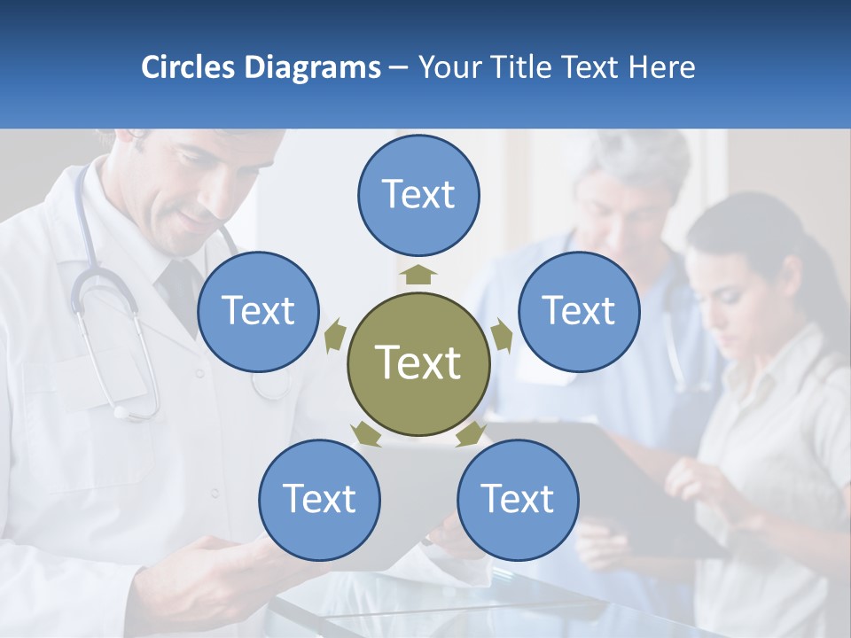 A Doctor Is Looking At Something On A Tablet PowerPoint Template